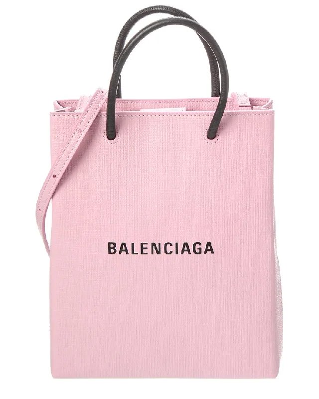 Balenciaga Logo-Print Leather Tote