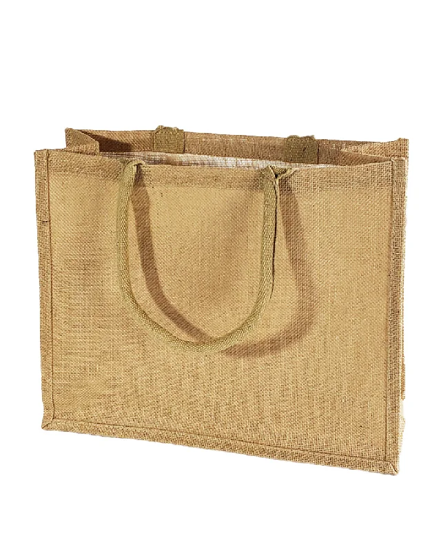 6 ct Large Burlap Shopping Bags / Reusable Jute Totes - By Bundle