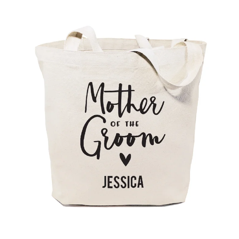 Mother of the Groom Personalized Wedding Cotton Canvas Tote Bag