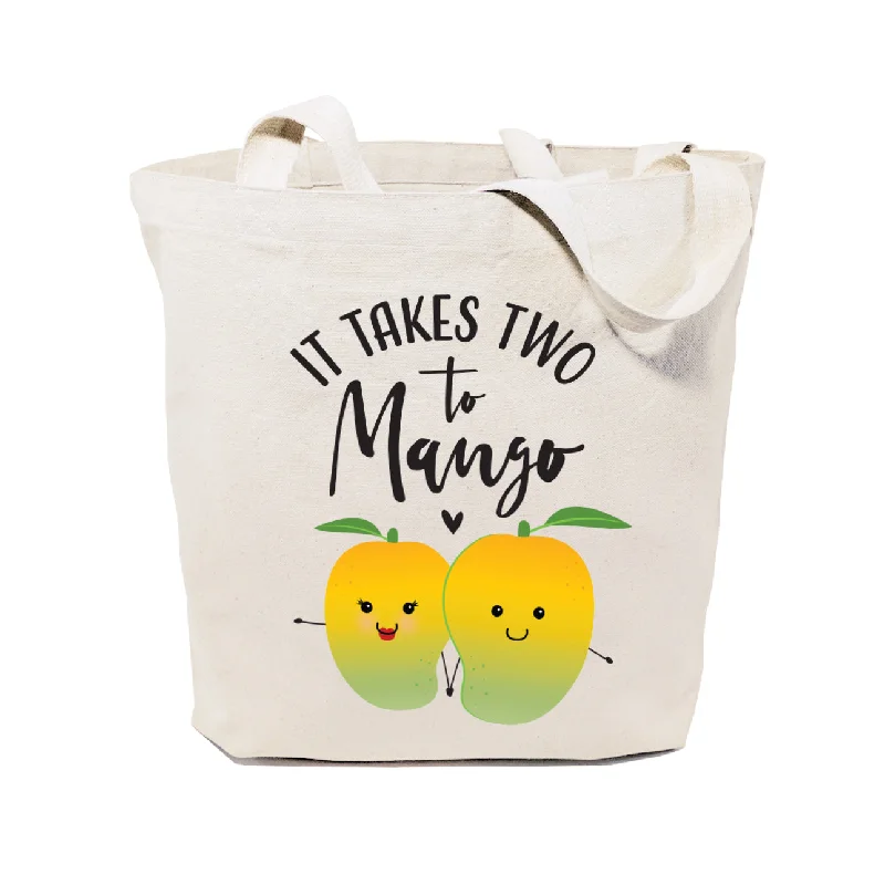 It Takes Two to Mango Cotton Canvas Tote Bag