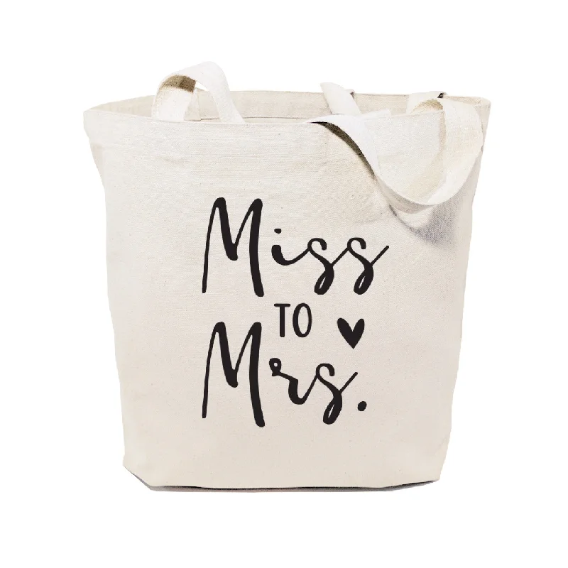 Miss to Mrs. Wedding Cotton Canvas Tote Bag