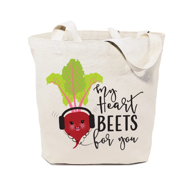 My Heart Beets for You Cotton Canvas Tote Bag