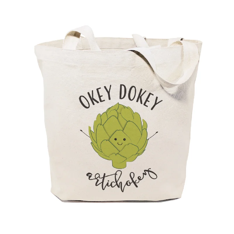 Okey Dokey Artichokey Cotton Canvas Tote Bag