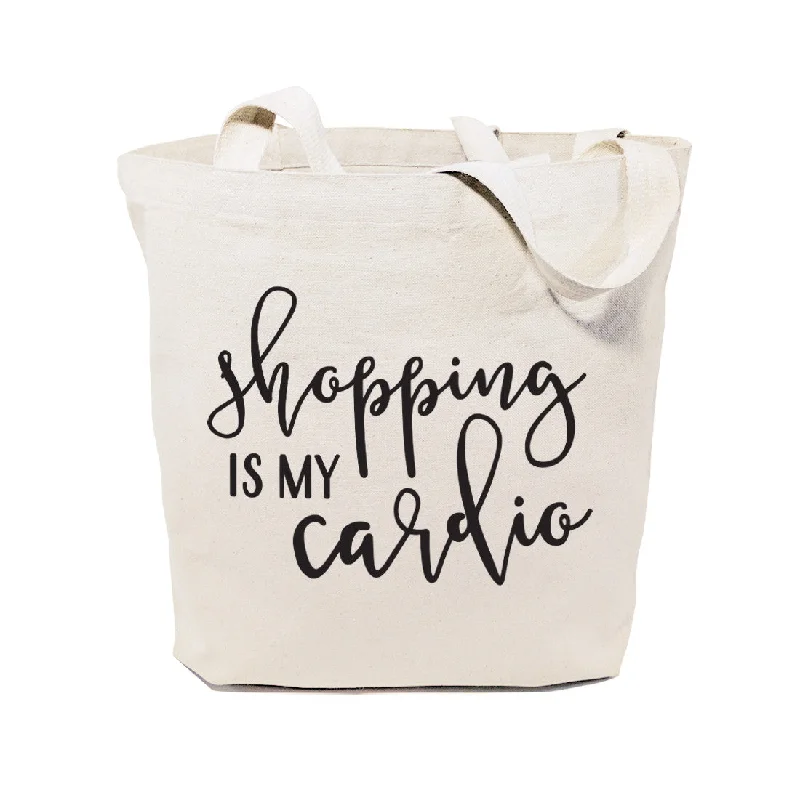 Shopping Is My Cardio Cotton Canvas Tote Bag