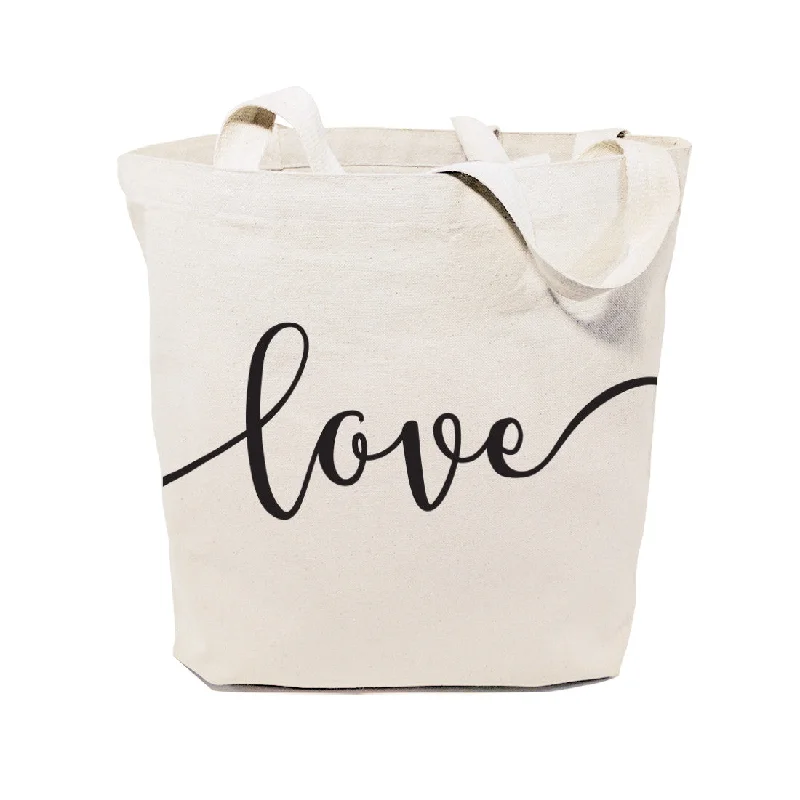 Love Cotton Canvas Tote Bag