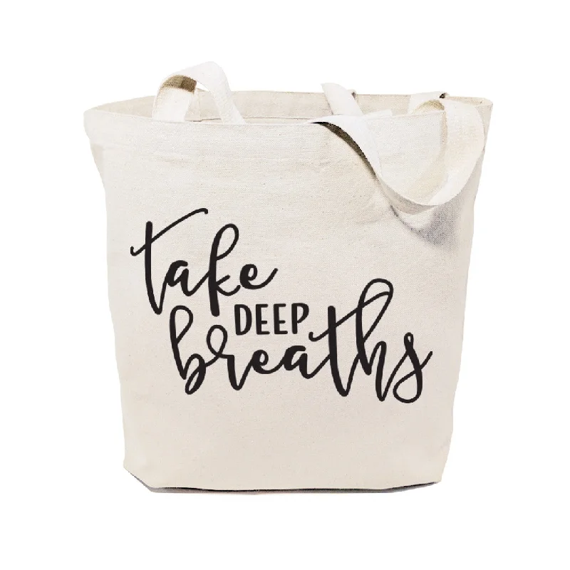 Take Deep Breaths Gym Cotton Canvas Tote Bag