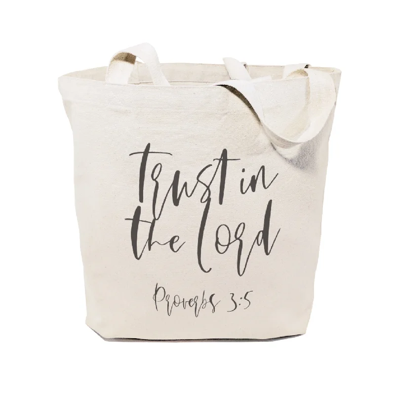 Trust in the Lord, Proverbs 3:5 Cotton Canvas Tote Bag