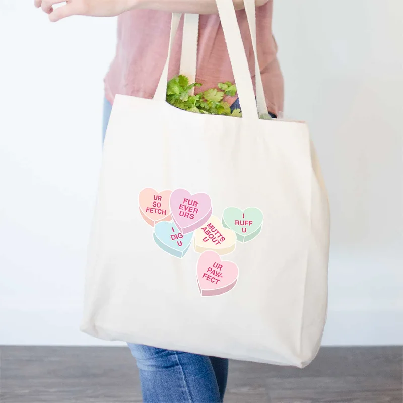 Dog Valentine Conversation Hearts  - Tote Bag