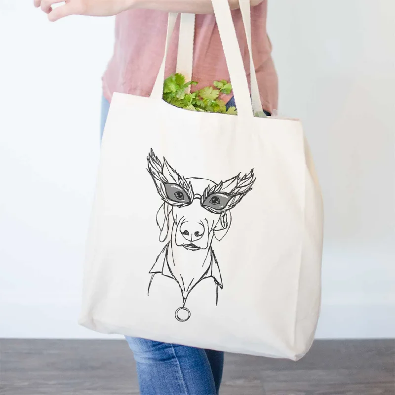 Doodled Fez E Weegles the Weimaraner - Tote Bag