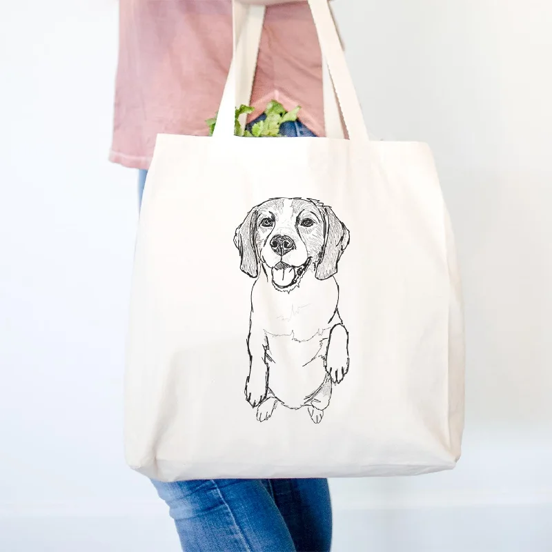 Doodled JimmyCharles the Beagle - Tote Bag