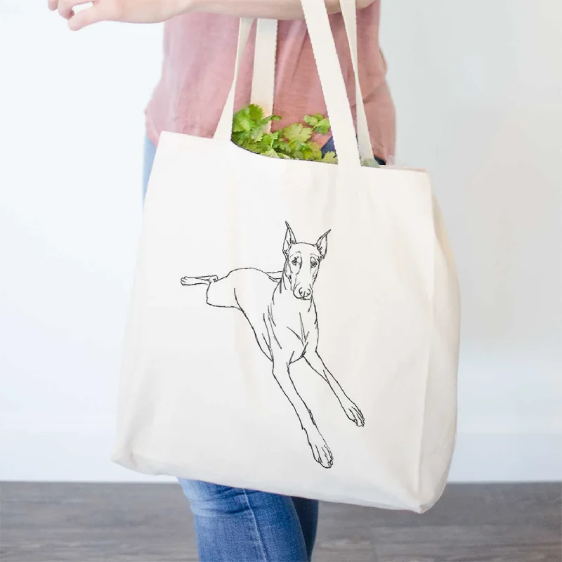 Doodled Scarlett the Doberman Pinscher - Tote Bag