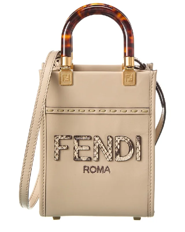 FENDI Sunshine Mini Leather Tote