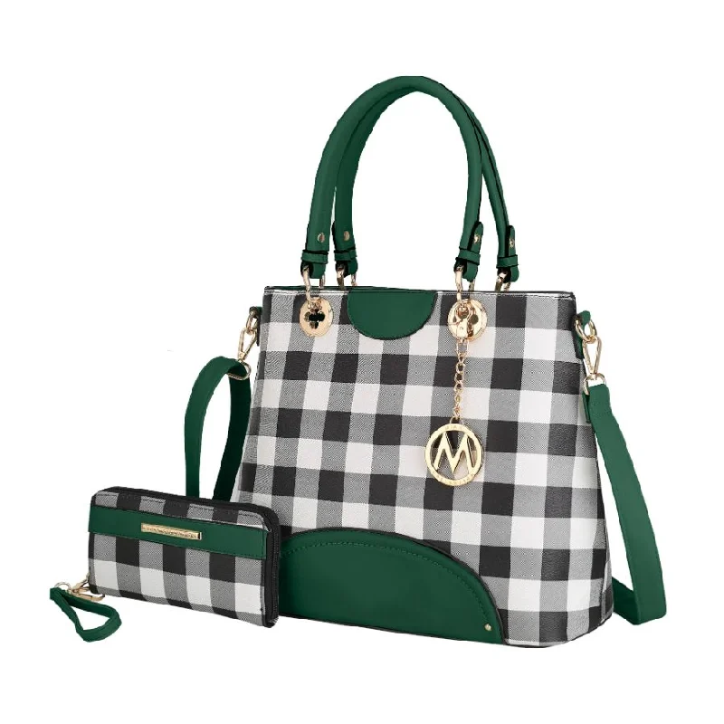 Gabriella Checkers Handbag with Wallet