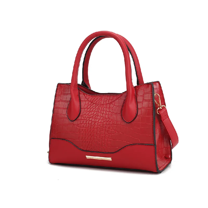 Gili Crocodile Embossed Vegan Leather Women’s Tote Handbag by Mia K.