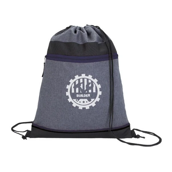 GoodValue Recycled PET Two-Tone Drawstring Backpack (Q475422)