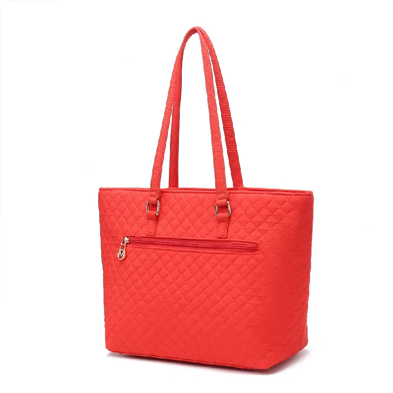 Hallie Solid Quilted Cotton Women’s Tote Bag by Mia K.