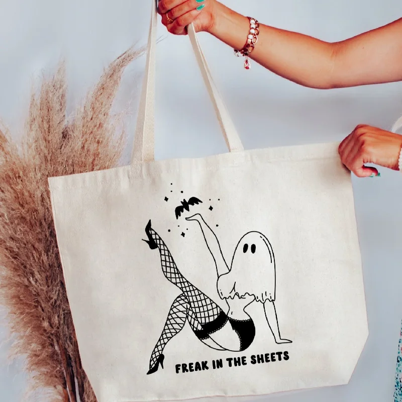 Halloween Freak in the Sheets XL Tote Bag