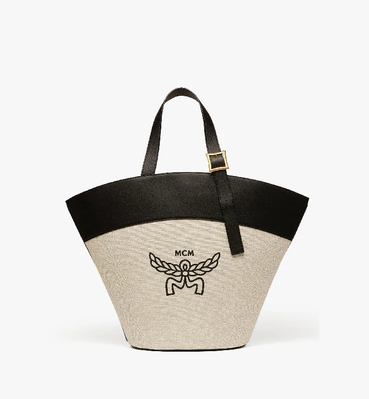 Himmel Tote In Canvas Leather Mix