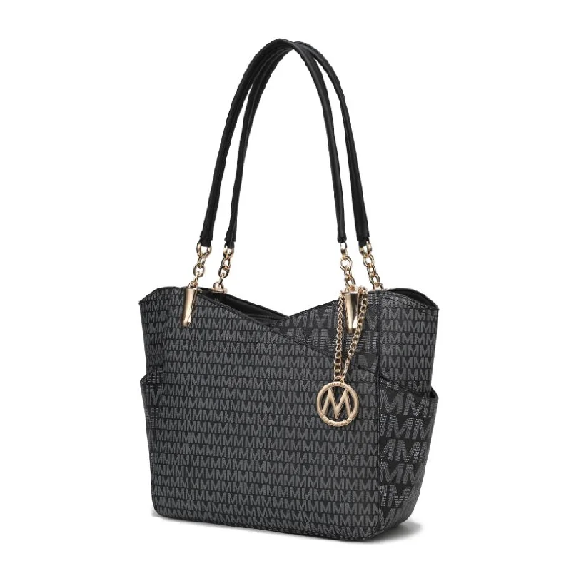 Jules M Logo Printed Vegan Leather Women’s Tote Bag