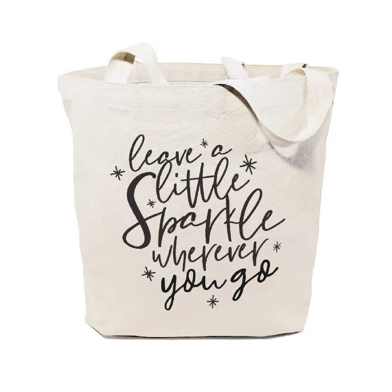 Leave a Little Sparkle Wherever You Go Cotton Canvas Tote Bag