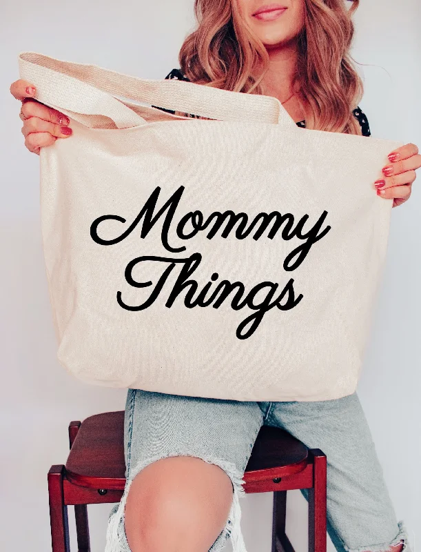 Mommy Things Cursive XL Tote Bag