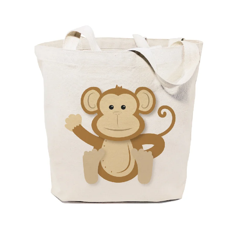 Monkey Cotton Canvas Tote Bag