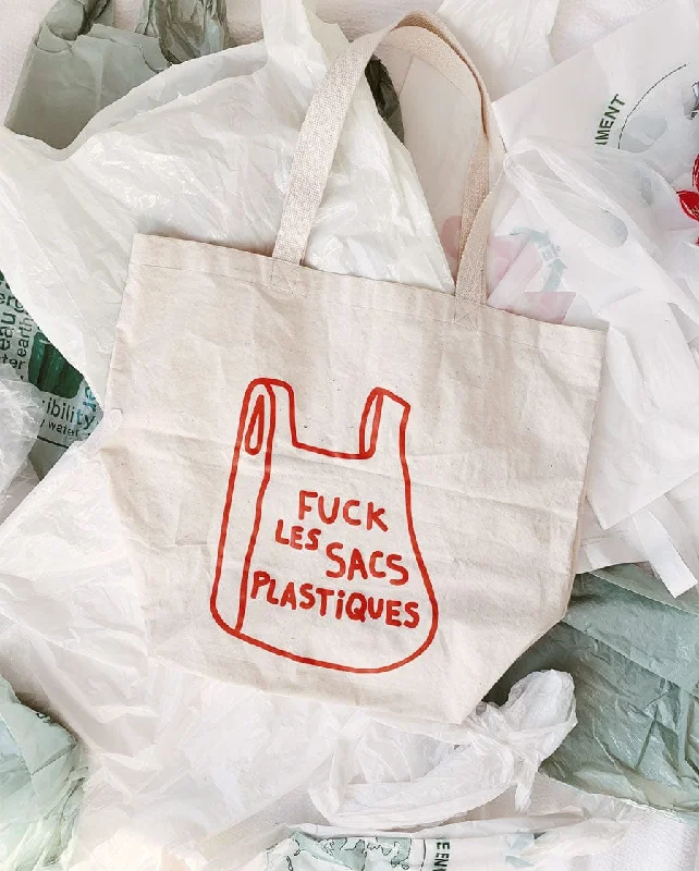 Natural tote bag - Fuck les sacs plastiques