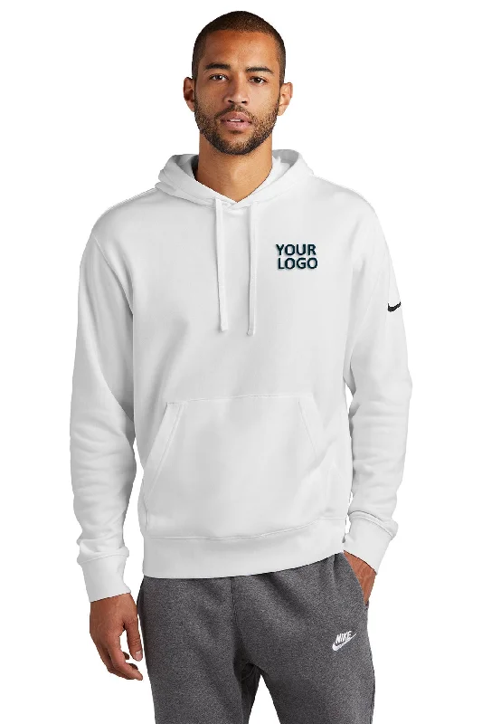 Nike Club Swoosh Customized Hoodies, White [MH2 Technology Law Group LLP]