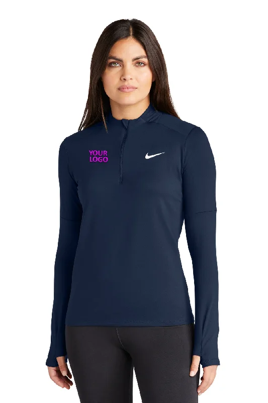 Nike Ladies Dri-FIT Element Custom Quarter Zips, Top Navy [MH2 Technology Law Group LLP]