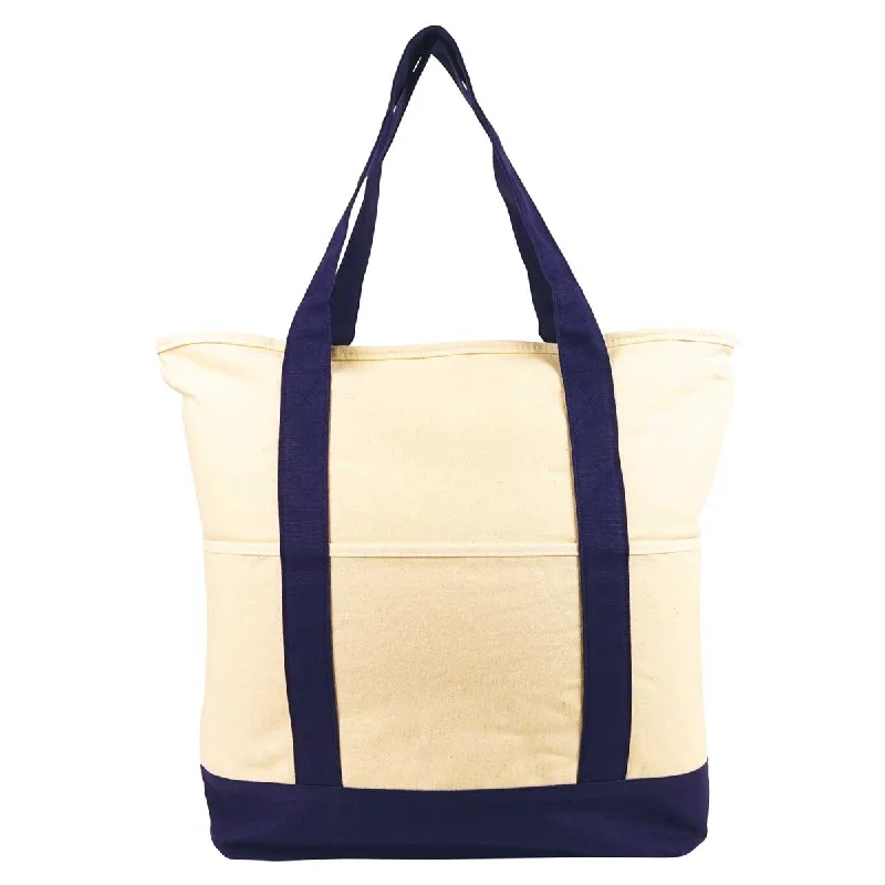 Nissun Deluxe Zippered Cotton Canvas Tote ST4202