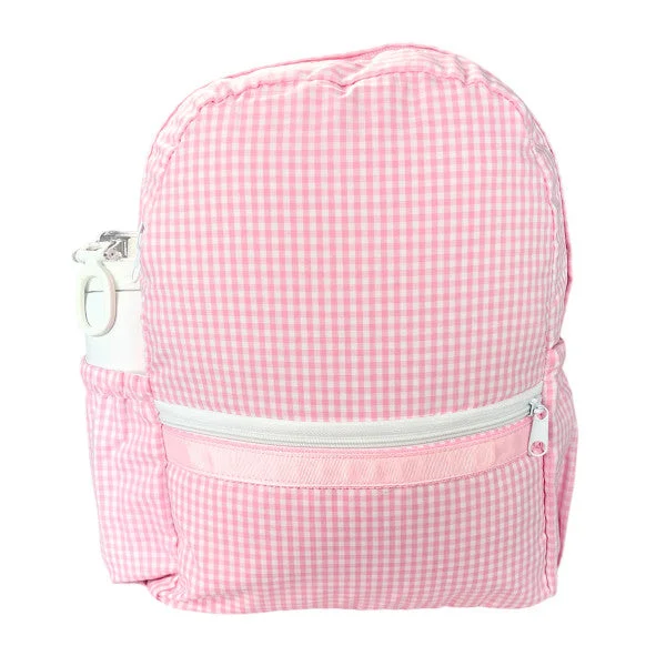 Pink Gingham Medium Backpack