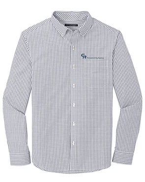 Port Authority Gingham Easy Care Shirt, Gusty Grey [CR Powered by Epiroc]