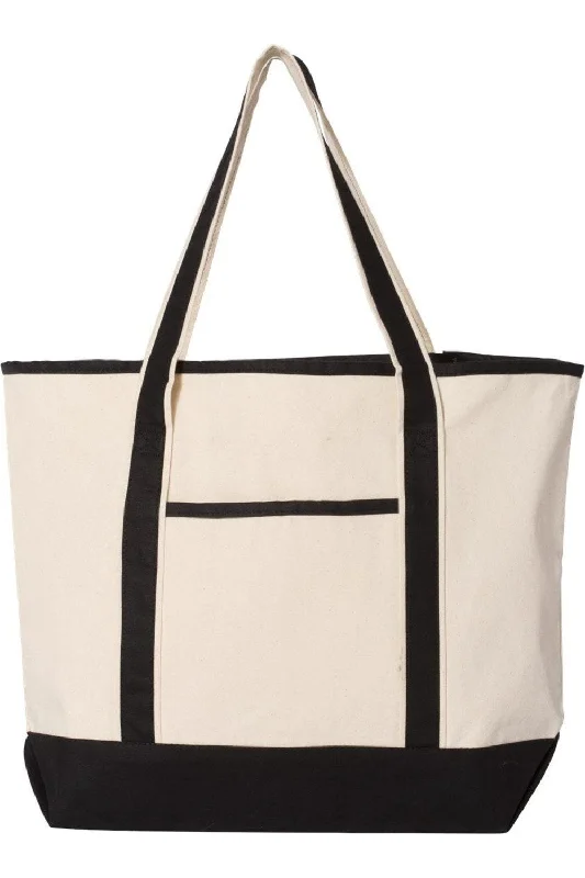 Q-Tees 34.6L Large Canvas Deluxe Tote