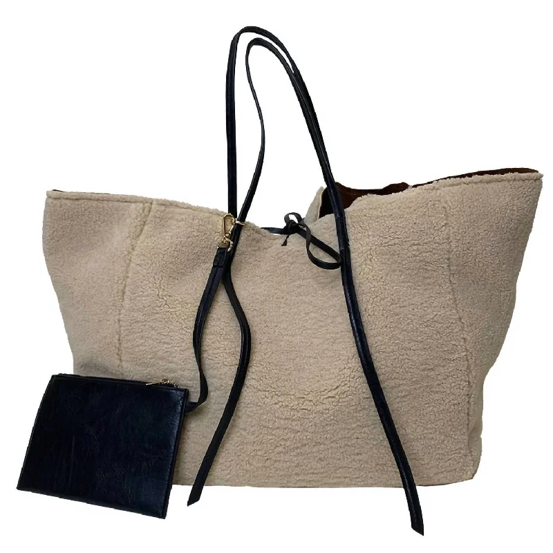 Sienna Tote Bag In Camel/cream