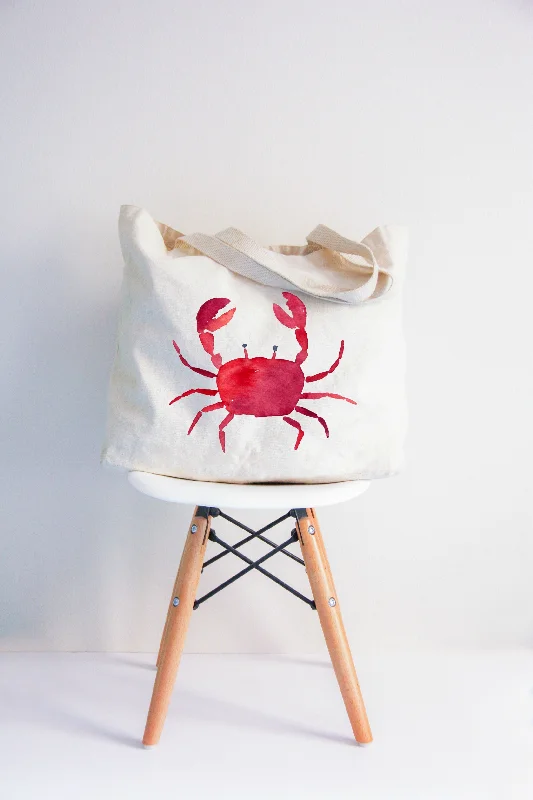 Watercolor Red Crab XL Tote Bag