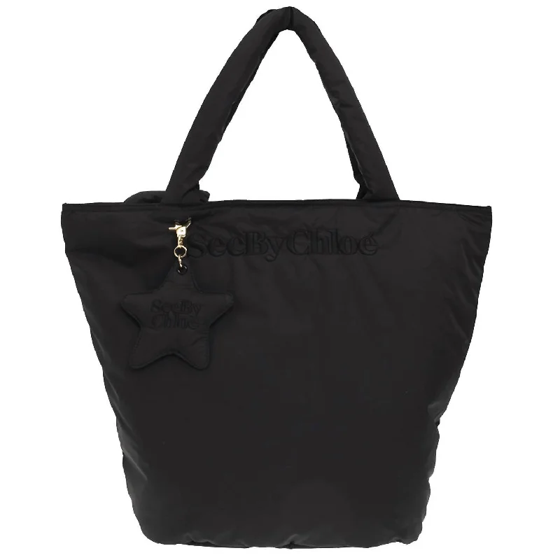 Women's Solid Nylon Joy Rider Tote Handbag In Black