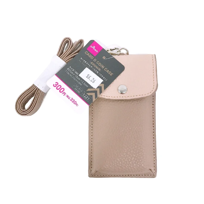 Card and Coin Case Brown