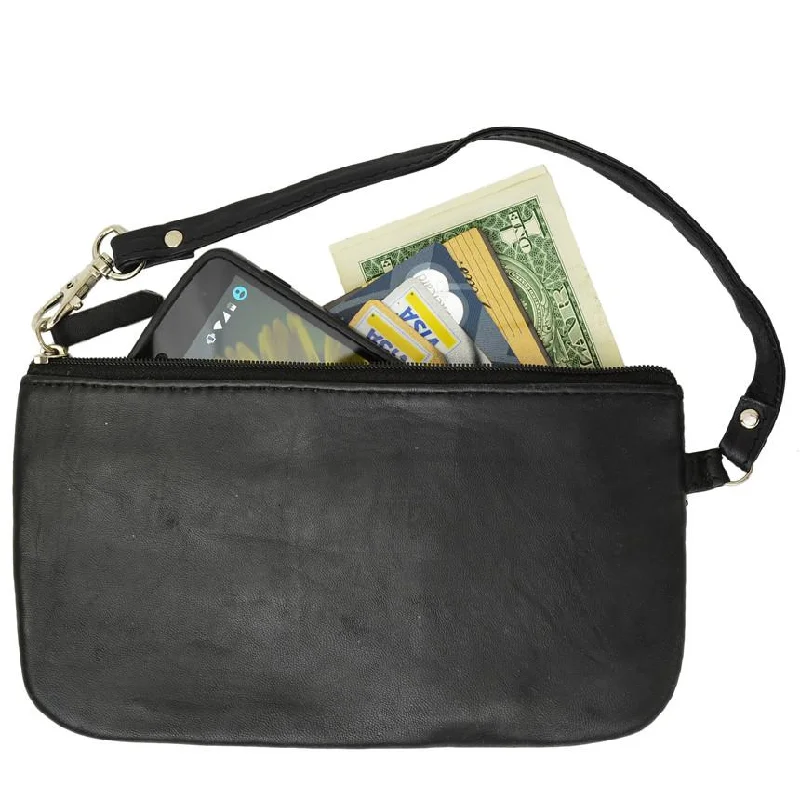 RFID Black Mini Size Wristlet