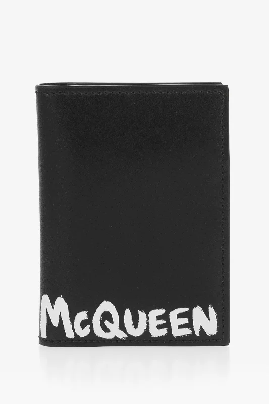 Alexander Mcqueen Leather Card Holder With Logo