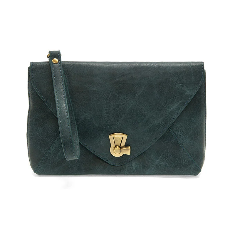 Claudia Keyhole Turnlock Envelope Crossbody in Deja Blue