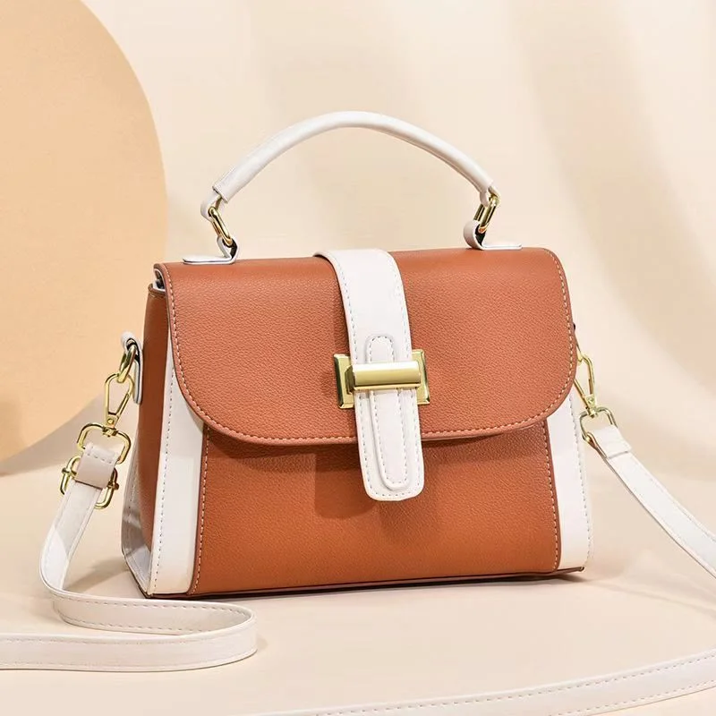 Bright Color Crossbody Bag For Women Dating Leather Purse