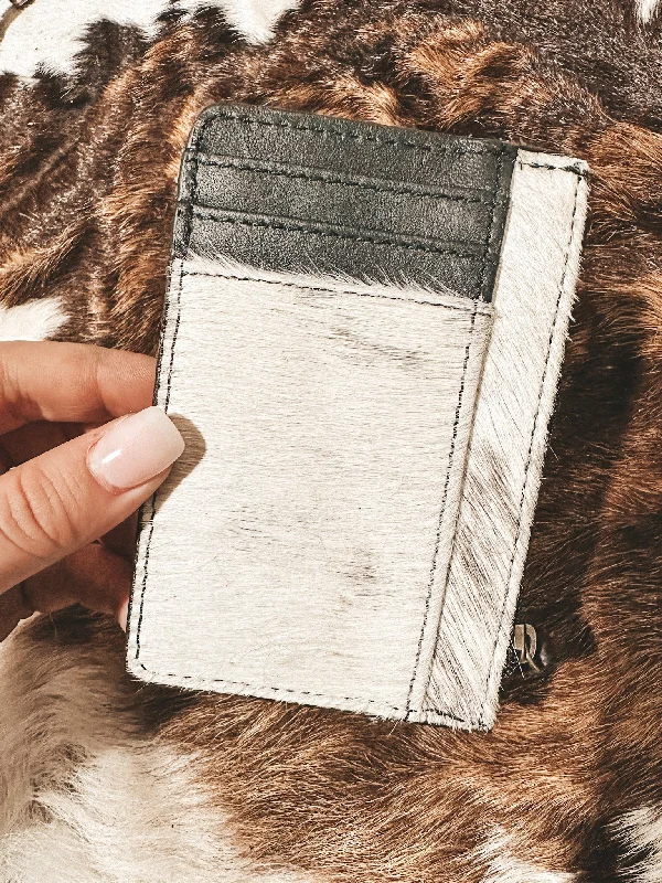 Broadway Black Cowhide Card Holder