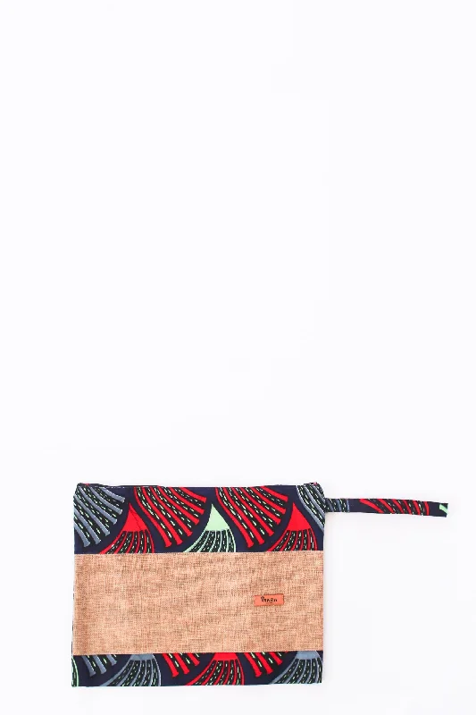 Canvas + Kitenge Oversize Wristlet, Dance