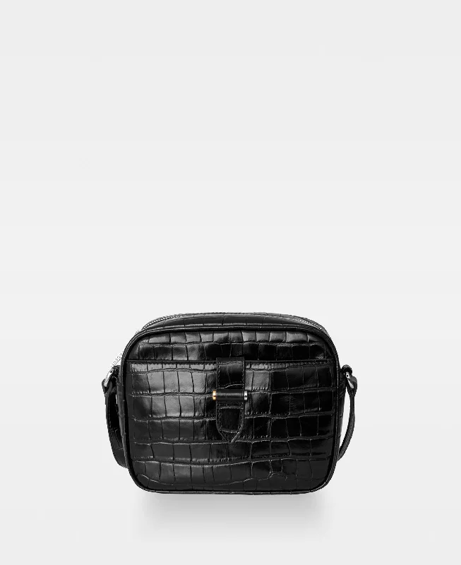 CARLY crossbody bag - Croco Black