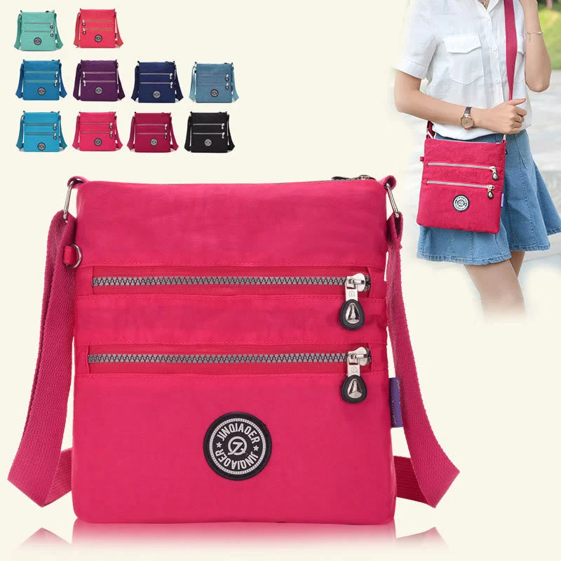 Crossbody Bag For Women Lightweight Multi-Pocket Nylon Cloth Shoulder Bag