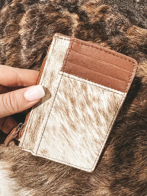 Desert Brown Cowhide Card Holder