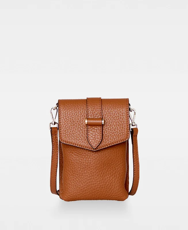 GINA mobile crossbody bag - Cognac