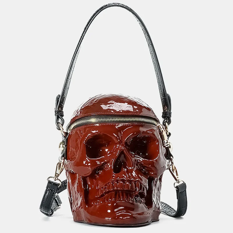 Halloween Purse Skeleton Skull Goth Top Handle Purse Crossbody Bag