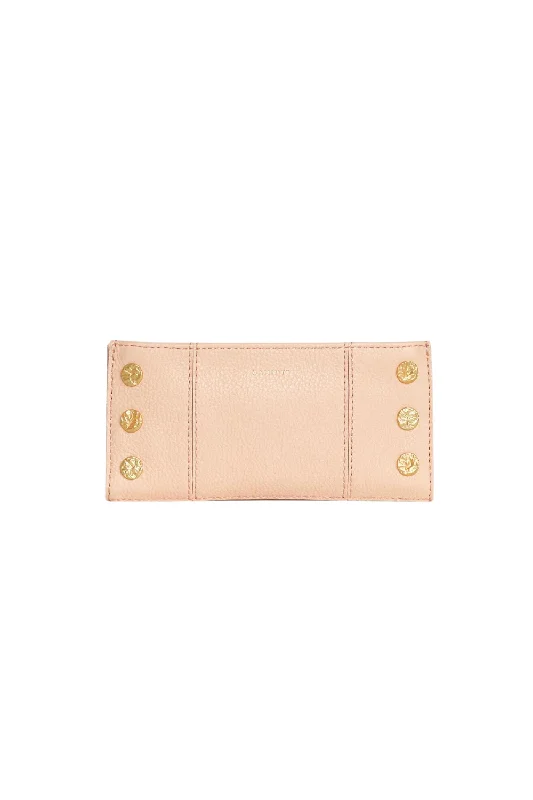 Hammitt 110 North Wallet | Champagne Pink Pebble/Brushed Gold Hammered