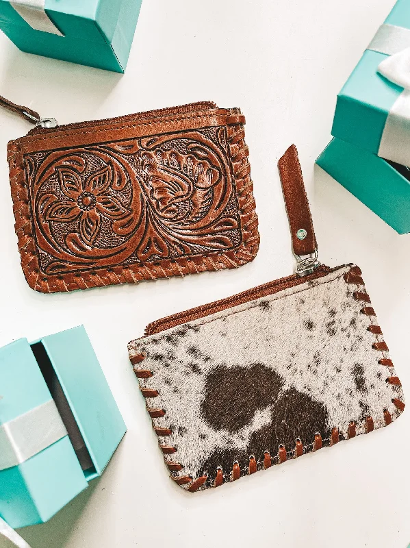 Leather Cowhide Coin Pouch